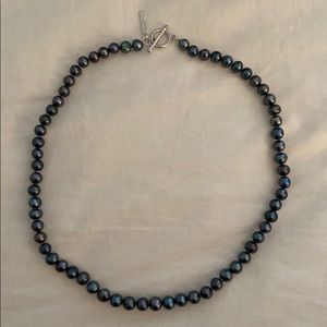 Vantel Pearls Peacock Black Pearl Strand Necklace